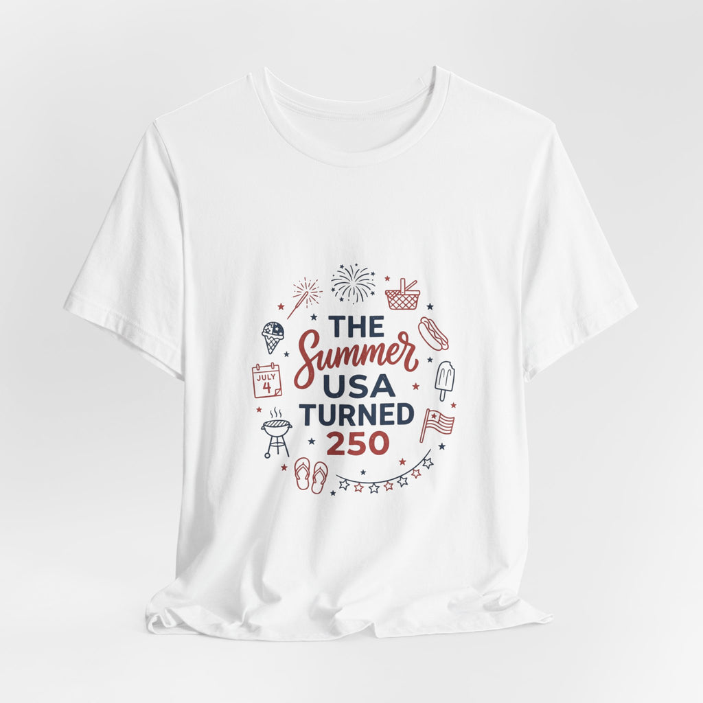 Vintage Americana 'The Summer USA Turned 250' Tee | 4th of July Stars & Florals