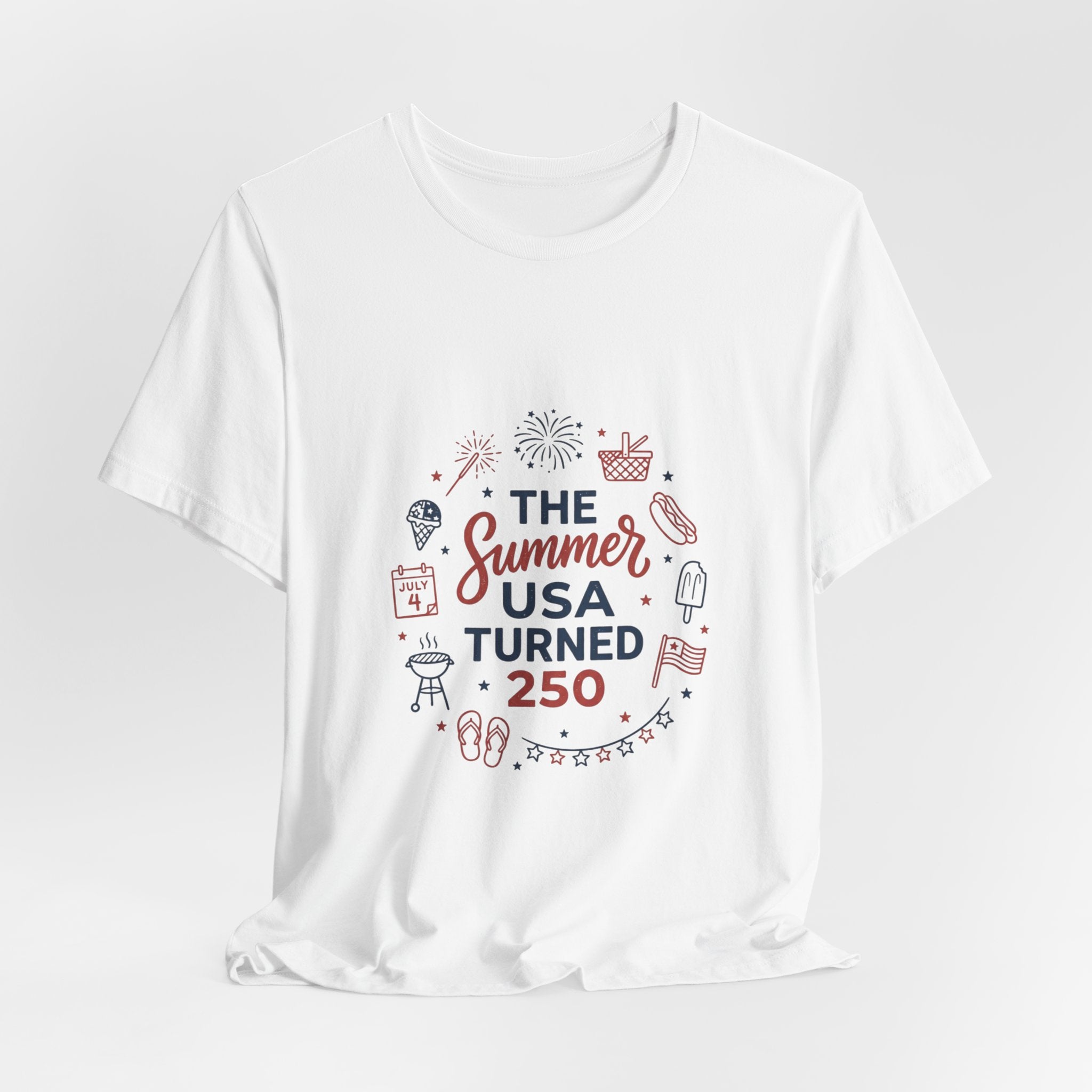 Vintage Americana 'The Summer USA Turned 250' Tee | 4th of July Stars & Florals