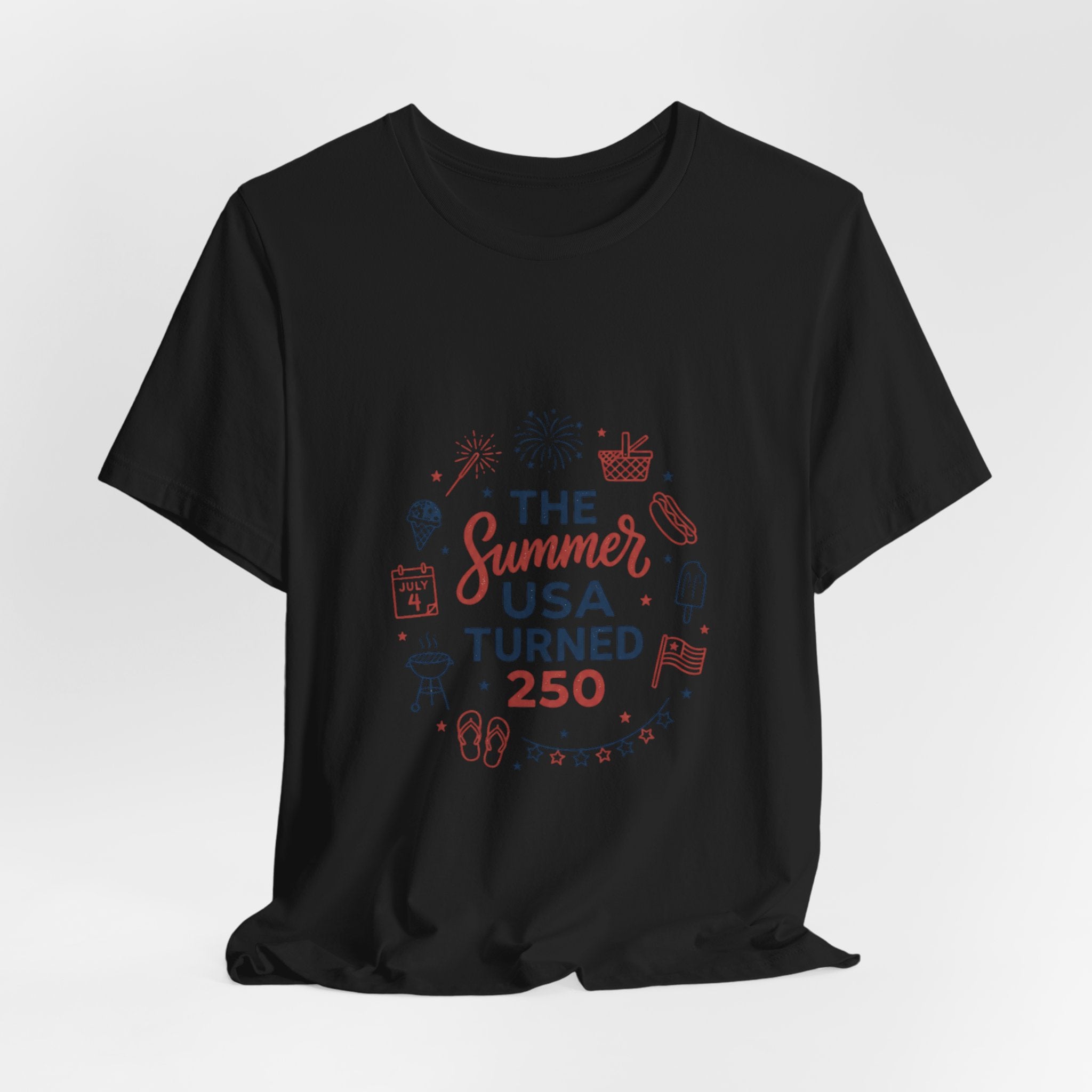 Vintage Americana 'The Summer USA Turned 250' Tee | 4th of July Stars & Florals