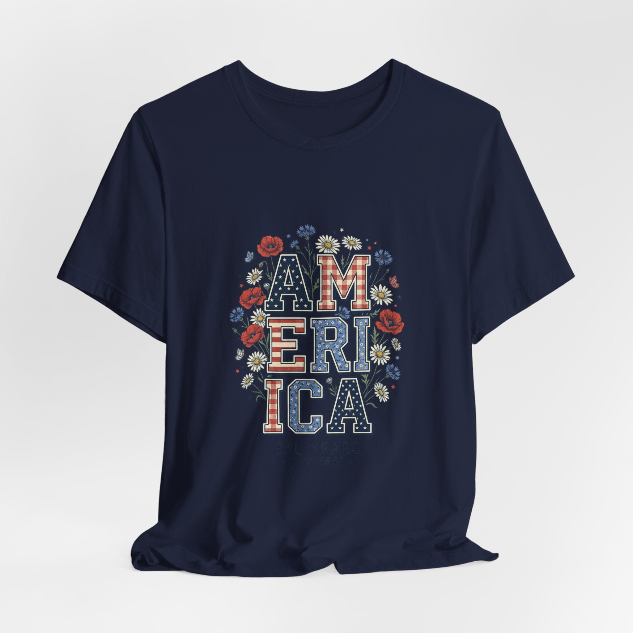 Vintage Americana AMERICA Floral Tee | 4th of July Patriotic Shirt