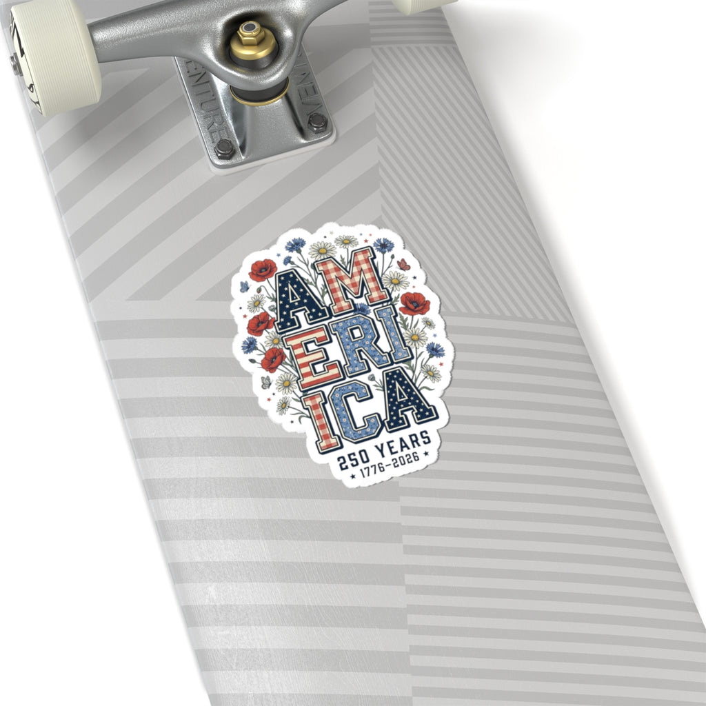 America 250 Years Sticker | Vintage Americana 4th of July patriotic decal