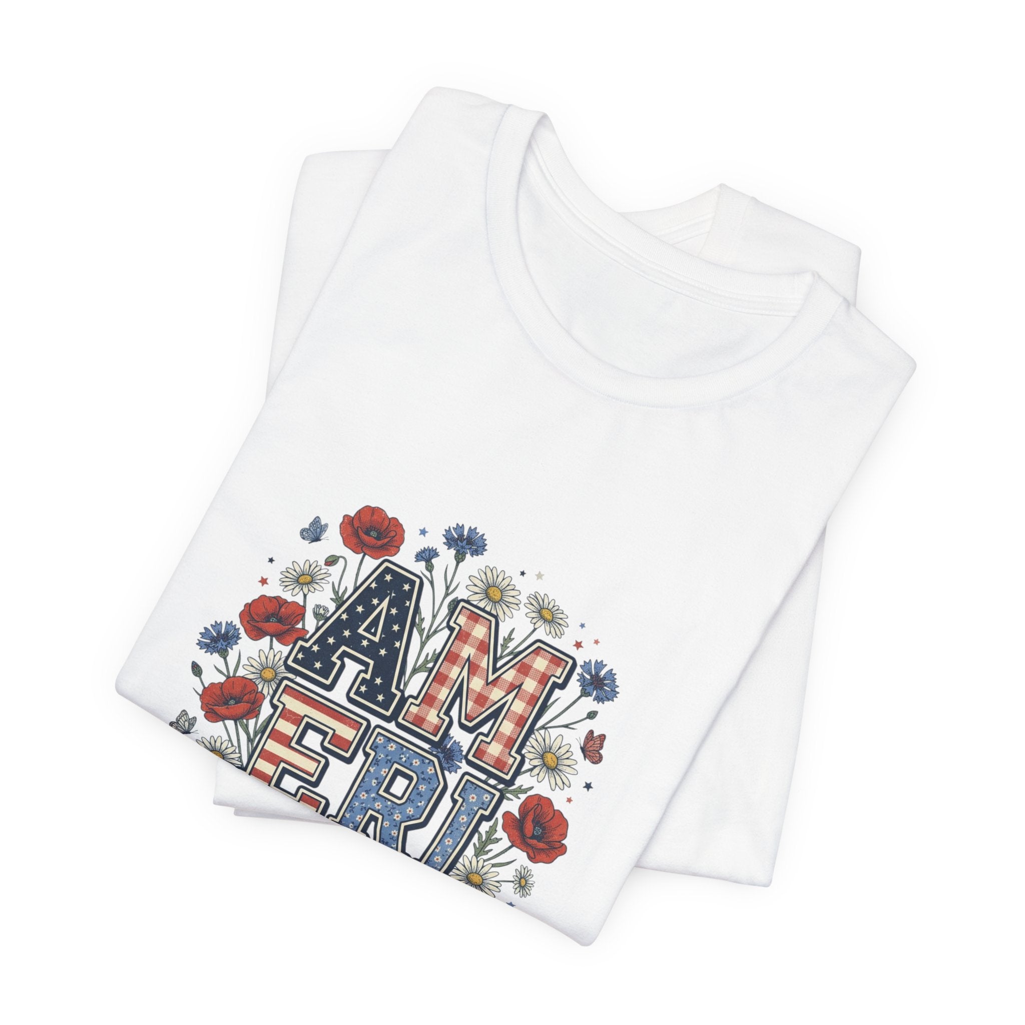 Vintage Americana AMERICA Floral Tee | 4th of July Patriotic Shirt