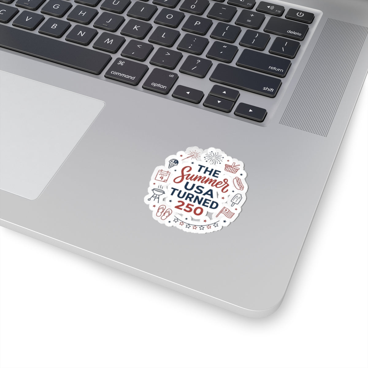 Summer USA Turned 250 Kiss-Cut Stickers | 4th of July Vintage Americana, Stars & Floral