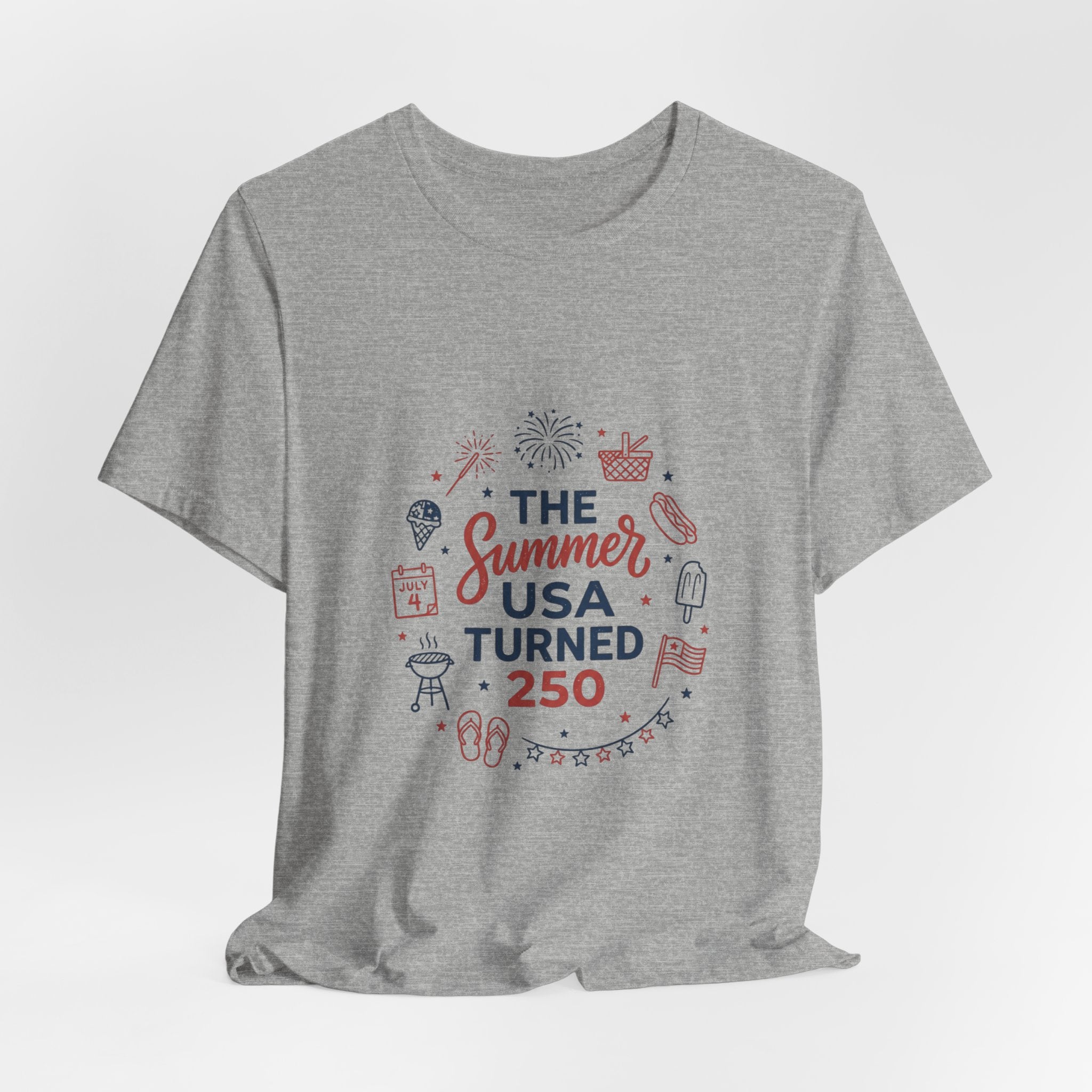Vintage Americana 'The Summer USA Turned 250' Tee | 4th of July Stars & Florals