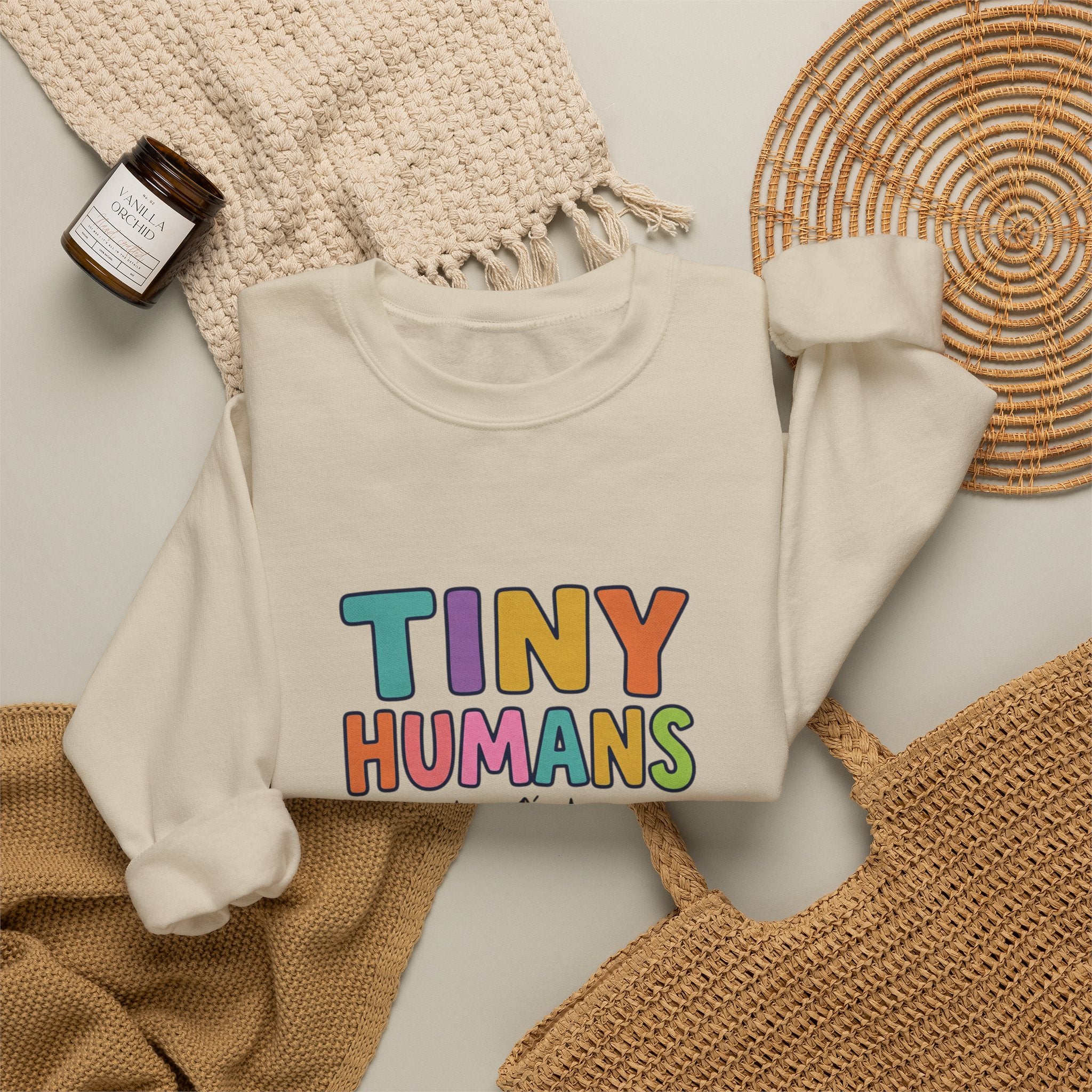 Tiny Humans Big Opinions Sweatshirt | Teacher Identity, End of Year Humor