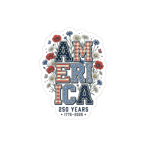 America 250 Years Sticker | Vintage Americana 4th of July patriotic decal