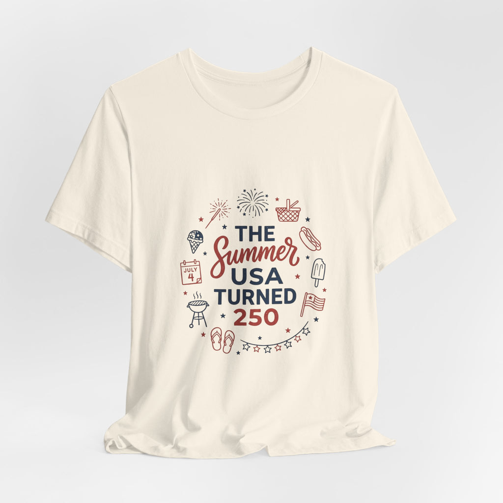 Vintage Americana 'The Summer USA Turned 250' Tee | 4th of July Stars & Florals