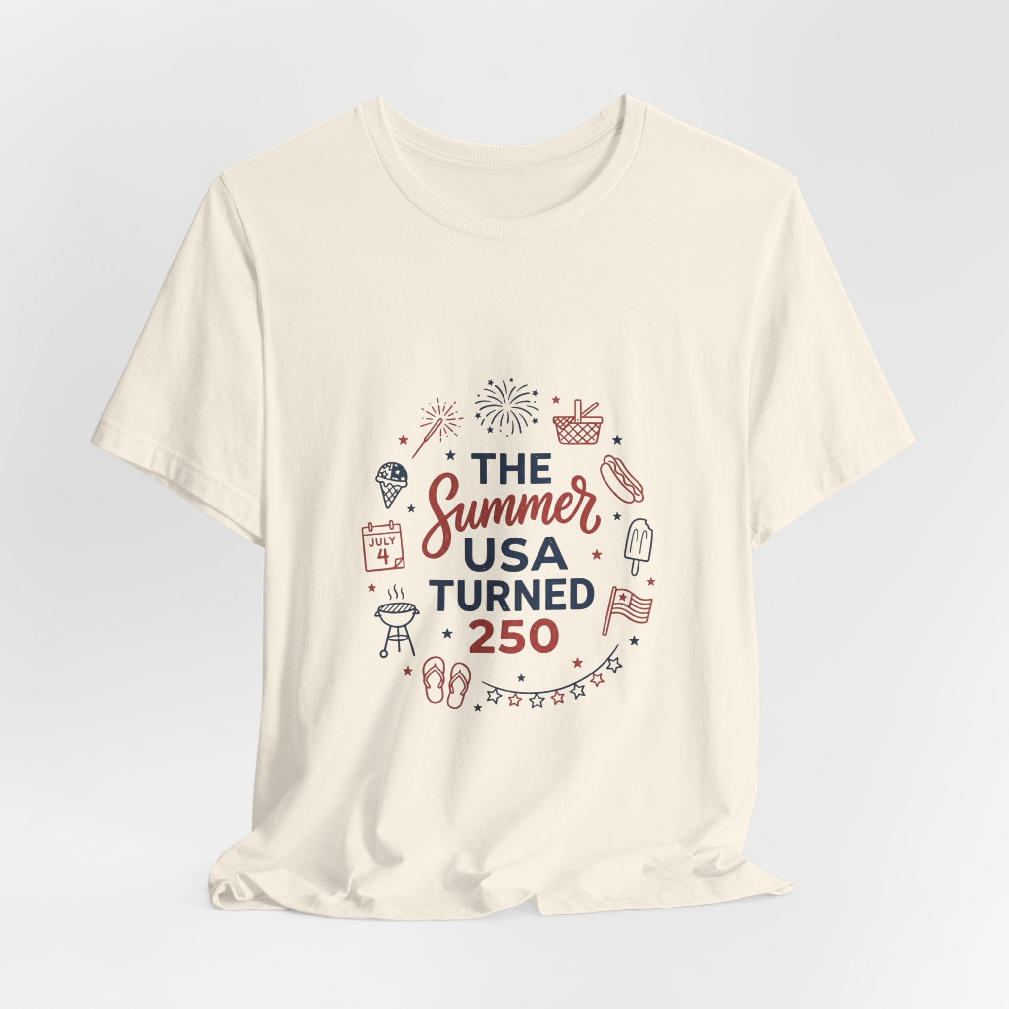 Vintage Americana 'The Summer USA Turned 250' Tee | 4th of July Stars & Florals
