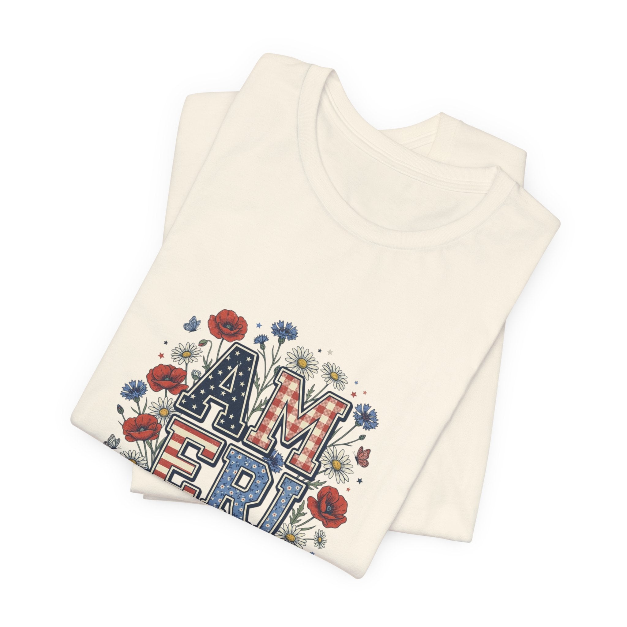 Vintage Americana AMERICA Floral Tee | 4th of July Patriotic Shirt