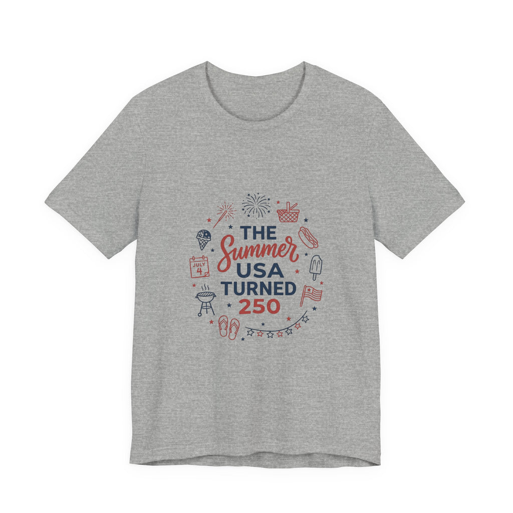 Vintage Americana 'The Summer USA Turned 250' Tee | 4th of July Stars & Florals