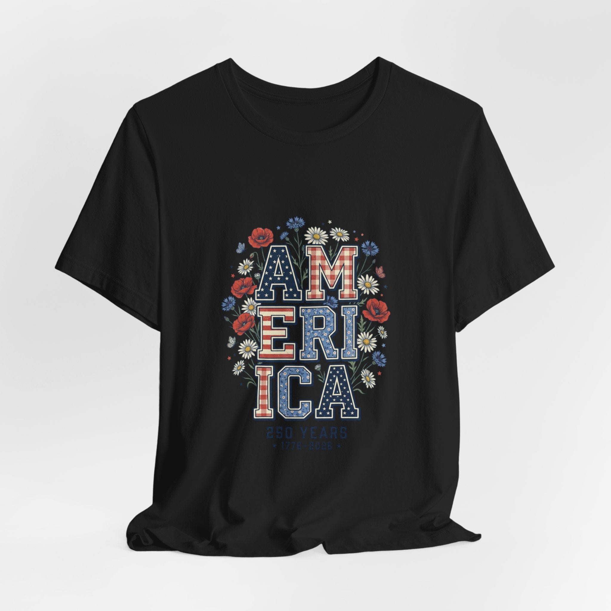 Vintage Americana AMERICA Floral Tee | 4th of July Patriotic Shirt