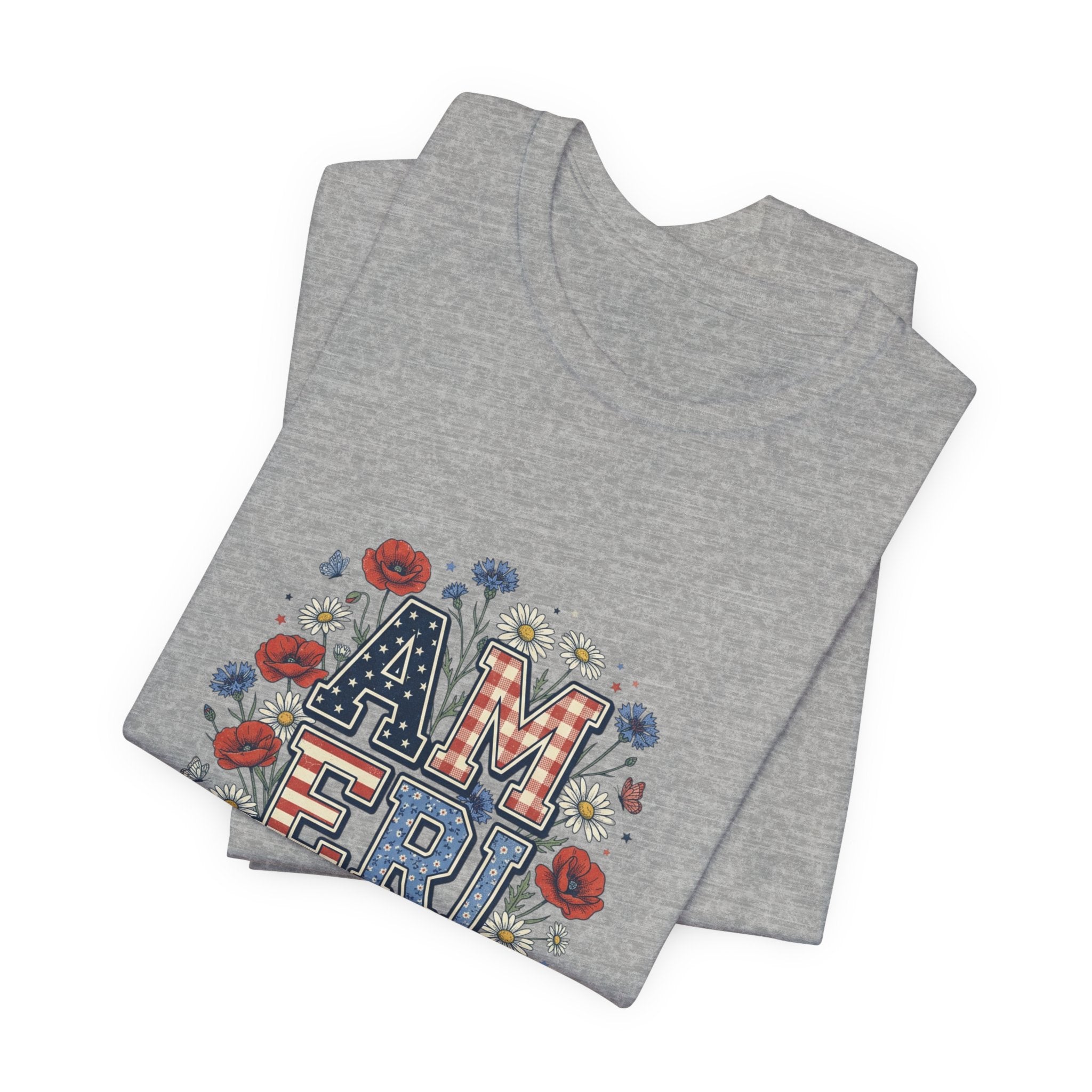Vintage Americana AMERICA Floral Tee | 4th of July Patriotic Shirt
