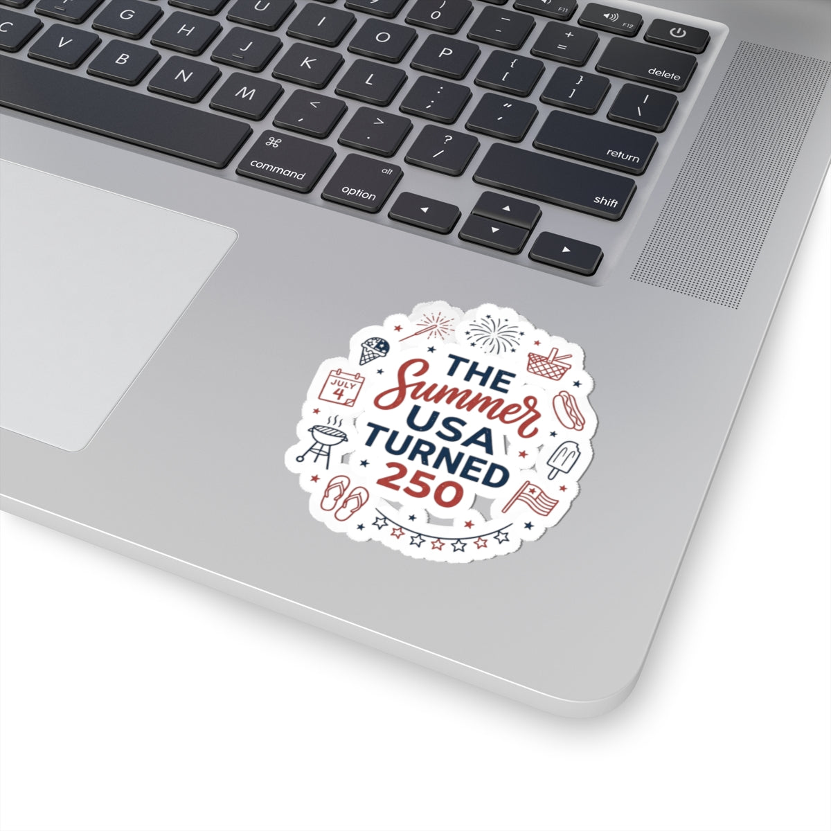 Summer USA Turned 250 Kiss-Cut Stickers | 4th of July Vintage Americana, Stars & Floral