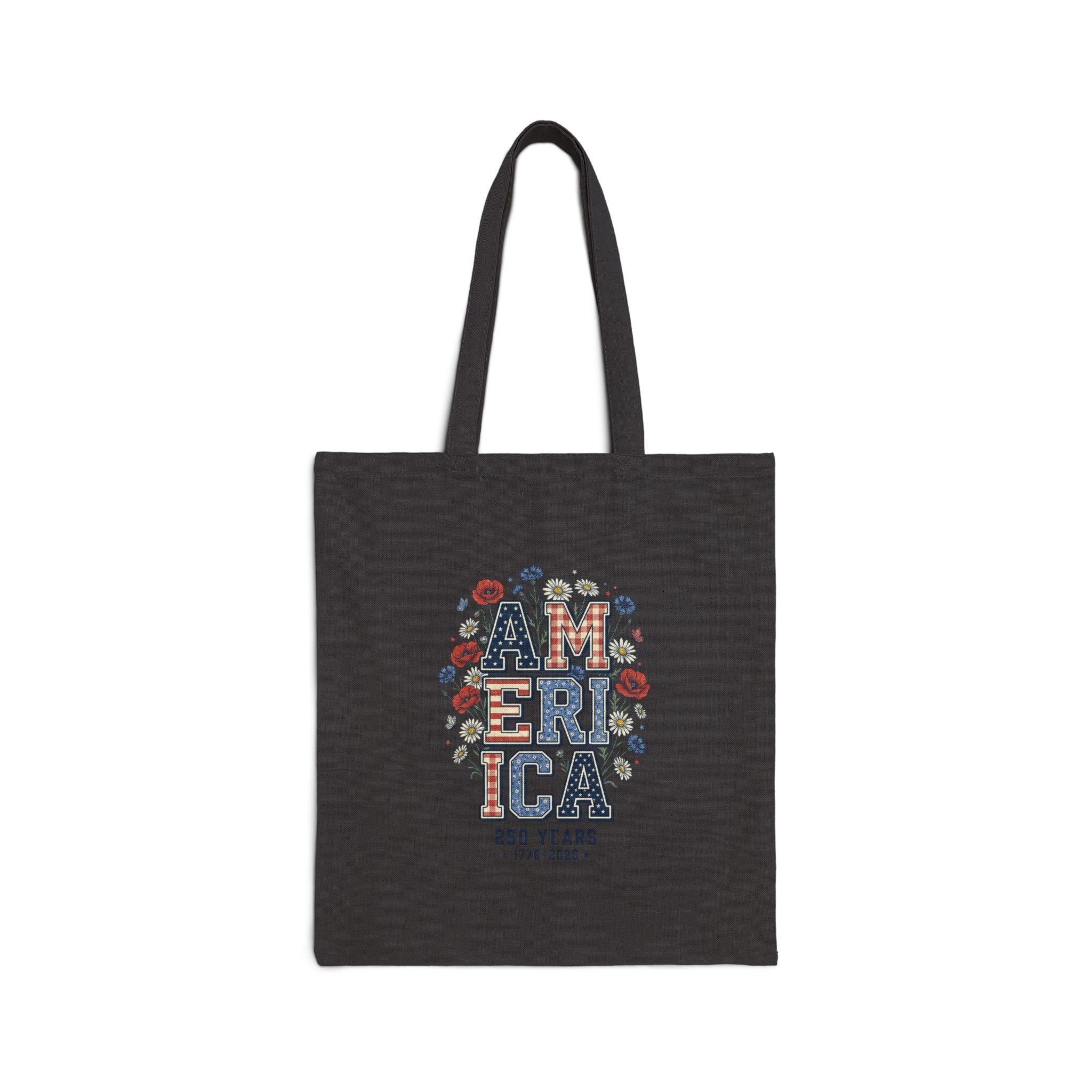 Americana Floral 'America' Tote | 4th of July Vintage Stars Denim-Friendly