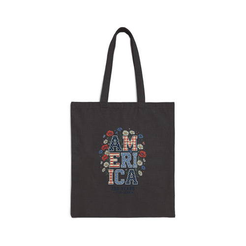 Americana Floral 'America' Tote | 4th of July Vintage Stars Denim-Friendly