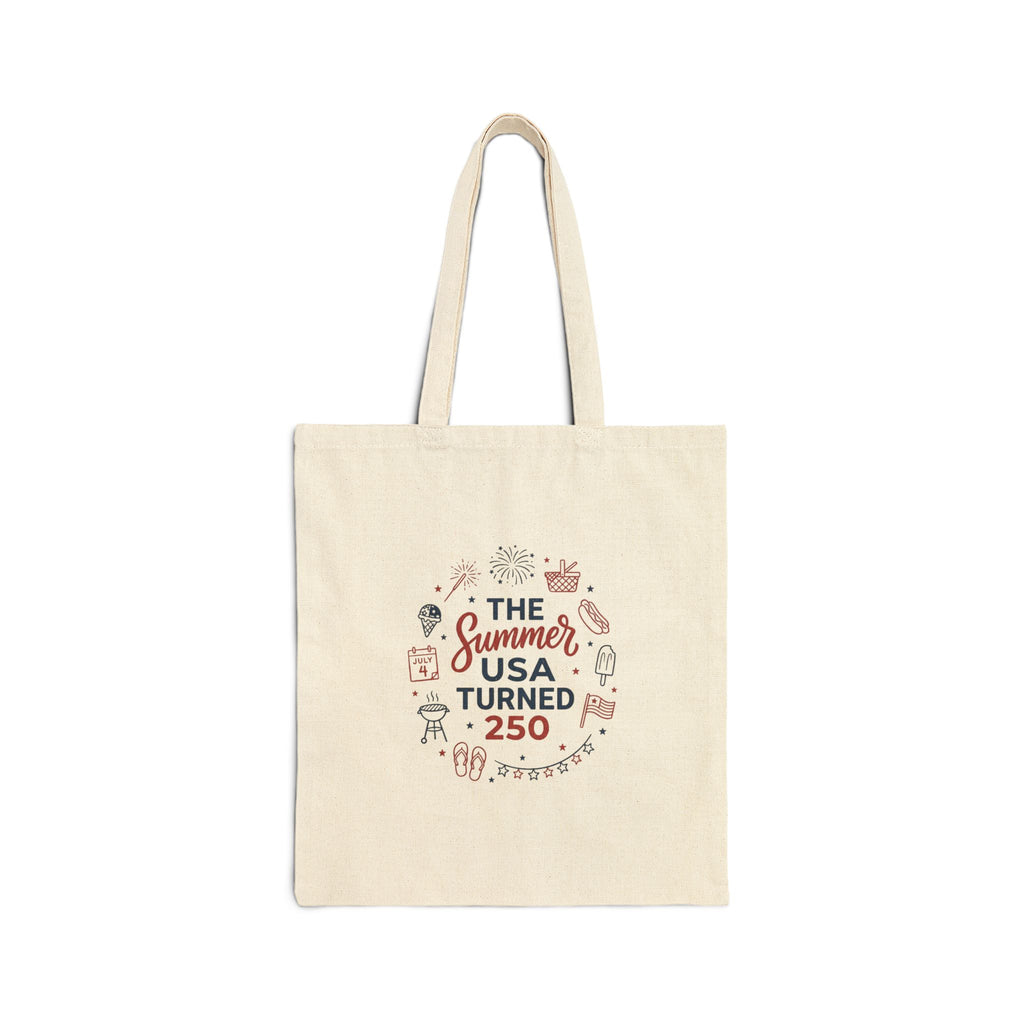 Vintage Americana 4th of July Tote | Patriotic Stars Florals, Denim-Friendly Canvas