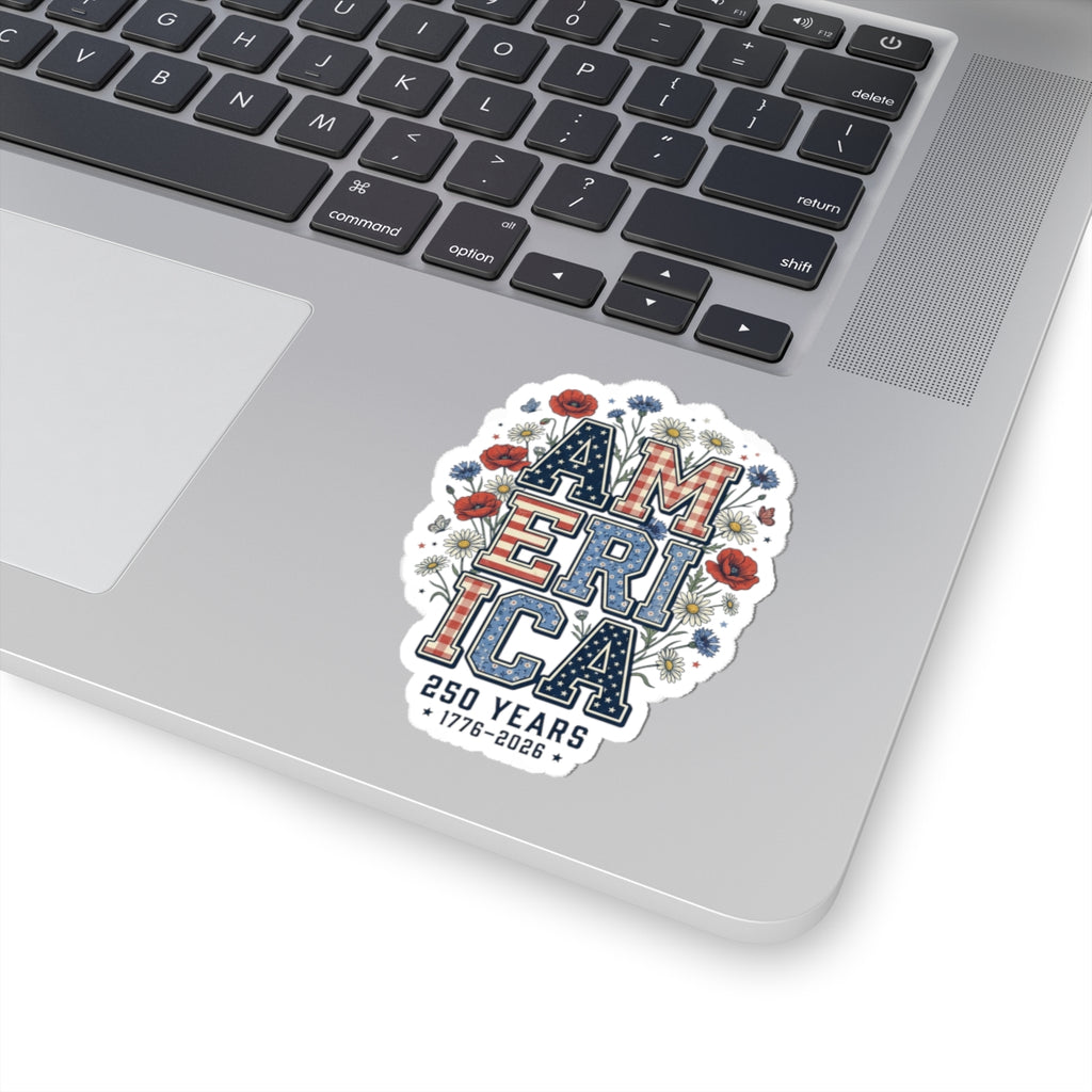 America 250 Years Sticker | Vintage Americana 4th of July patriotic decal