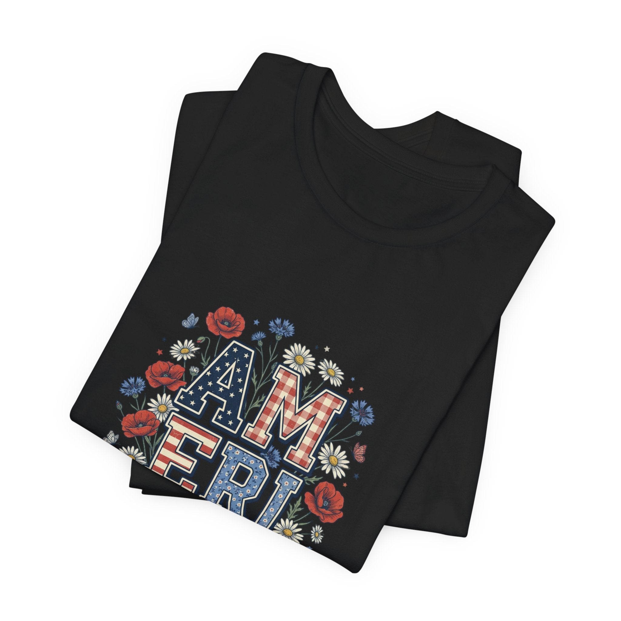 Vintage Americana AMERICA Floral Tee | 4th of July Patriotic Shirt